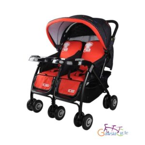 Twin Baby Side Stroller with Two Bed